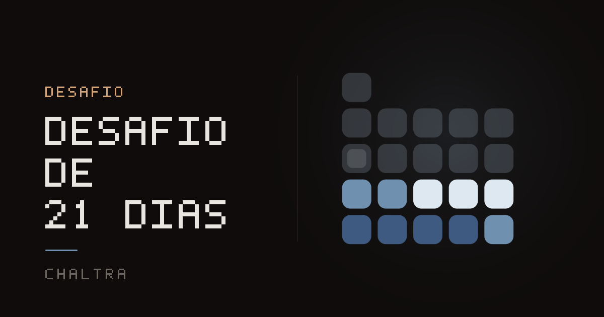 Grade de 21 dias com quase metade dos quadrados preenchidos