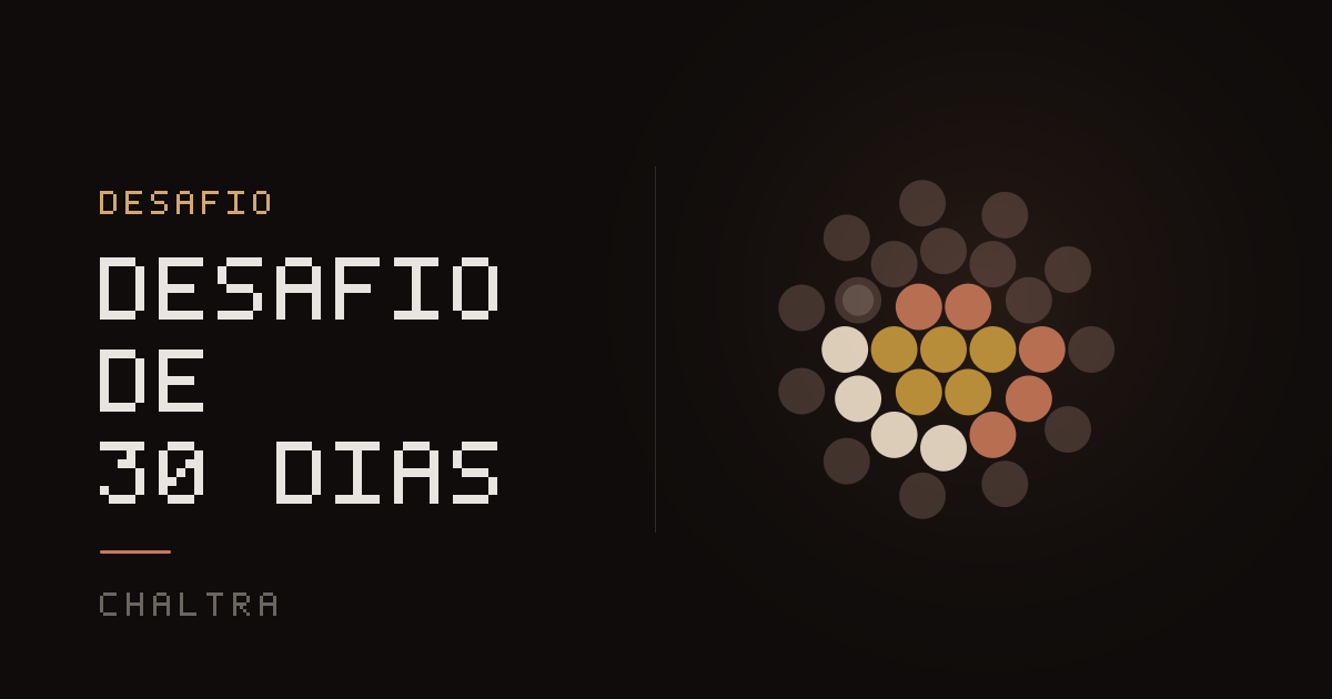 Grade de um desafio de um mês com os dias cumpridos preenchidos