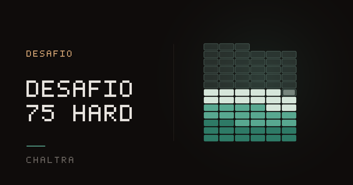 Muro de tijolos que sobe a cada dia cumprido do desafio 75 Hard