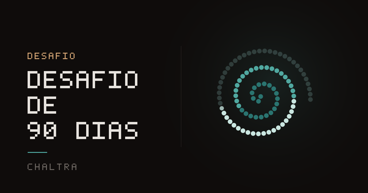 Espiral de um trimestre com dois terços preenchidos