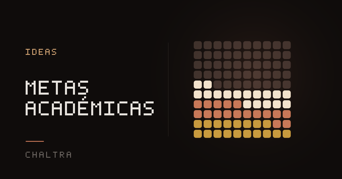 Cuadrícula que se llena día por día con las sesiones de estudio de un semestre, hacia las metas de un estudiante