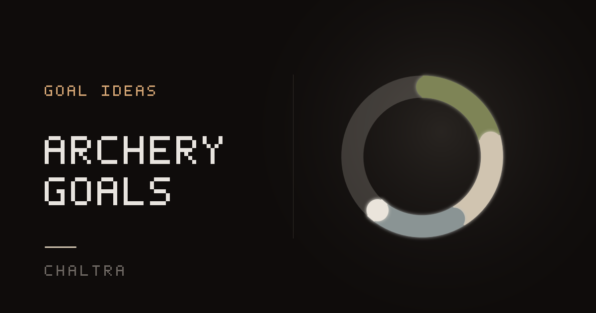 Ring closing like a target face as arrows and archery practice goals are logged