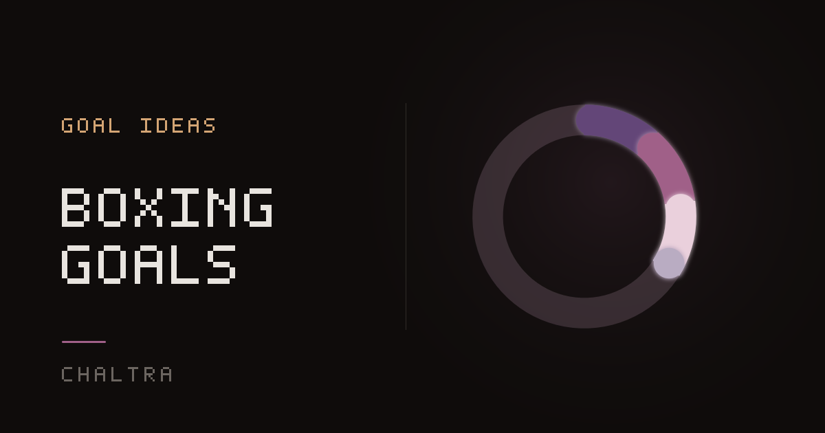Ring closing round by round as boxing sessions are logged toward a goal