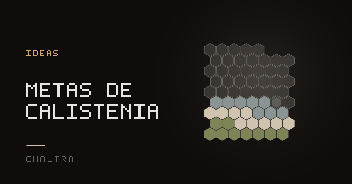 Panal que se llena celda por celda con las sesiones y repeticiones de calistenia