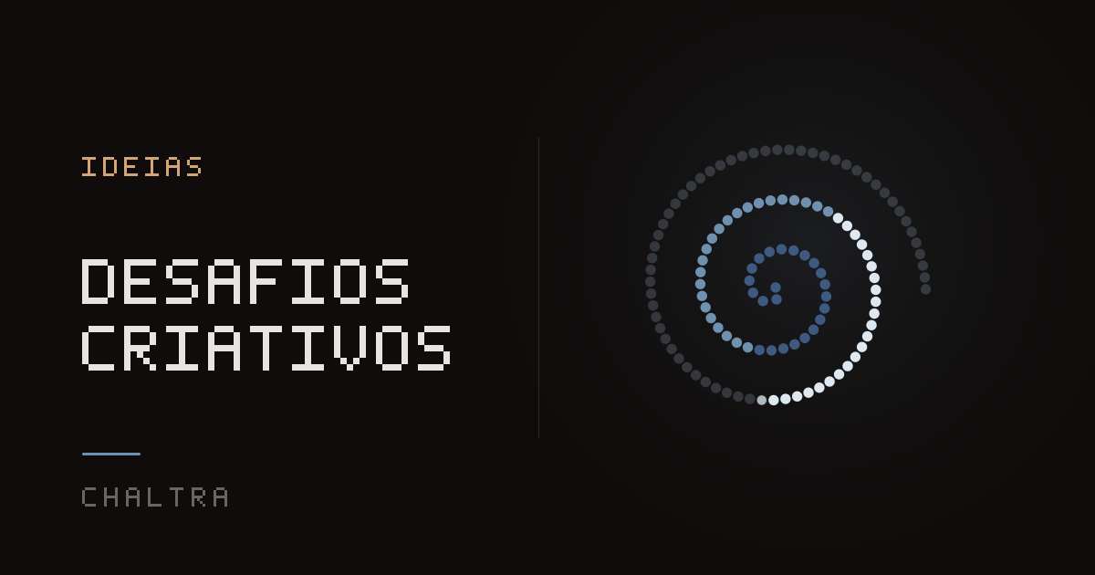 Espiral que se preenche a cada dia de prática criativa