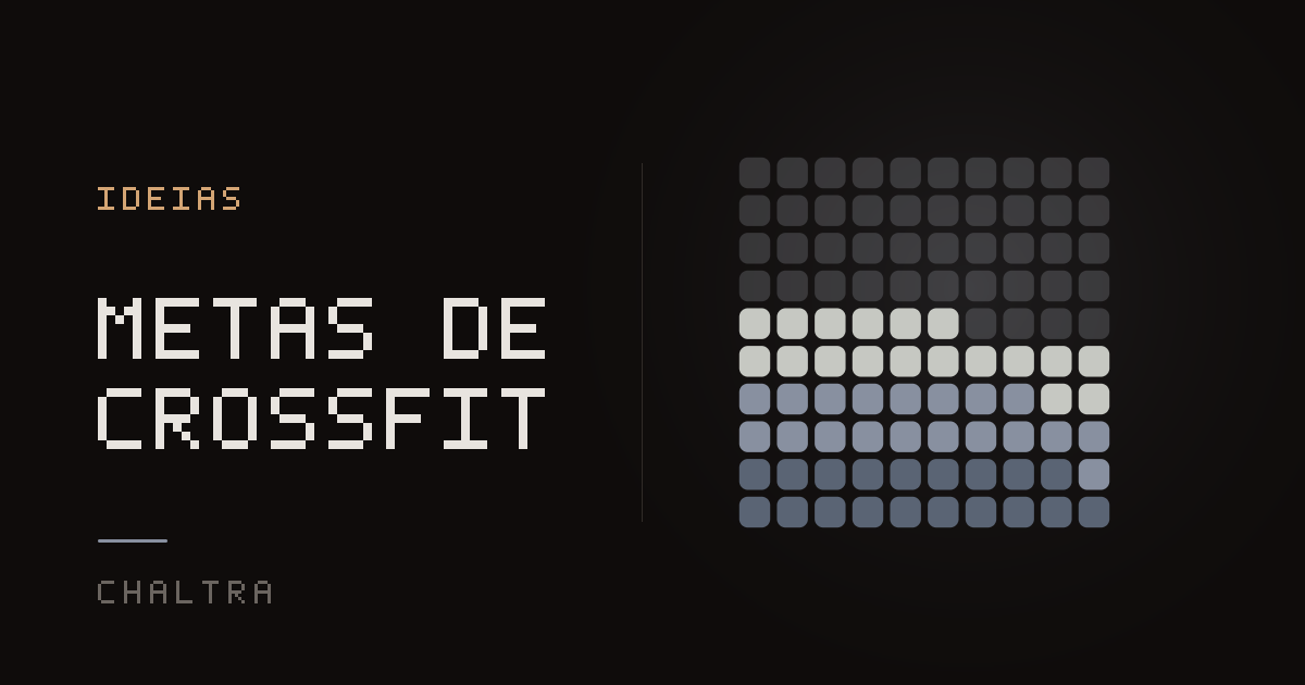 Grade de quadrados enchendo com as aulas de CrossFit e os resultados anotados
