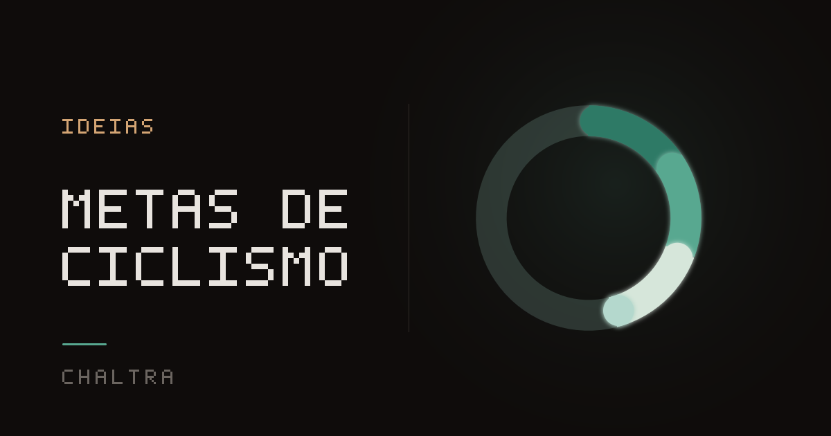 Anel se fechando conforme os quilômetros pedalados se somam