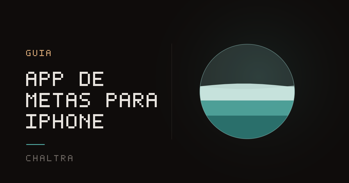 Esfera líquida passando da metade, como uma meta acompanhada no iPhone