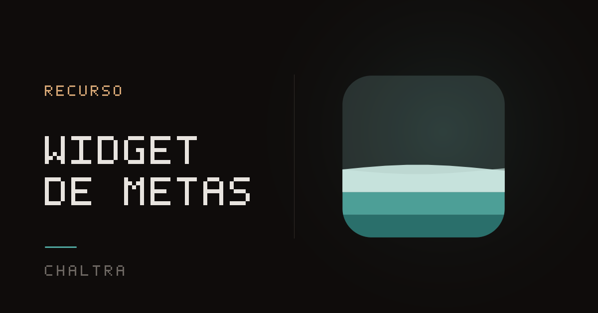 Widget com o progresso de uma meta na tela de início do iPhone