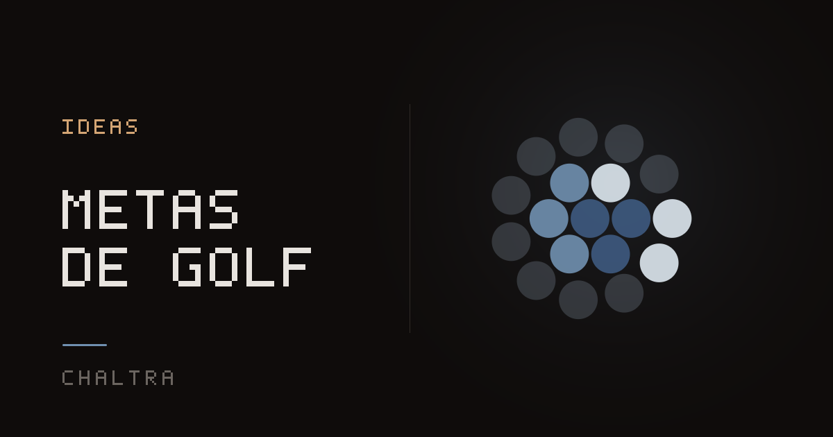 Cuadrícula de 18 puntos que se llena con las rondas de golf de una temporada