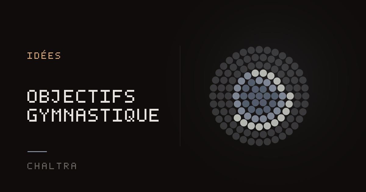 Grille de points qui se remplit au fil des entraînements de gymnastique et des éléments acquis