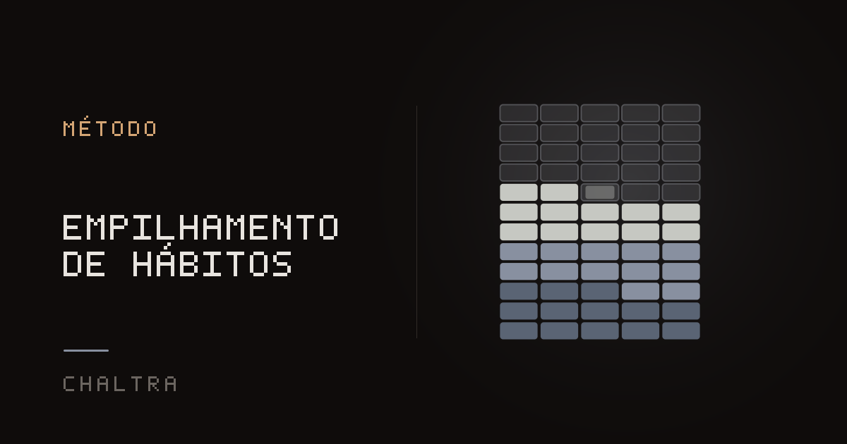 Muro de tijolos subindo sobre uma base firme, como hábitos empilhados