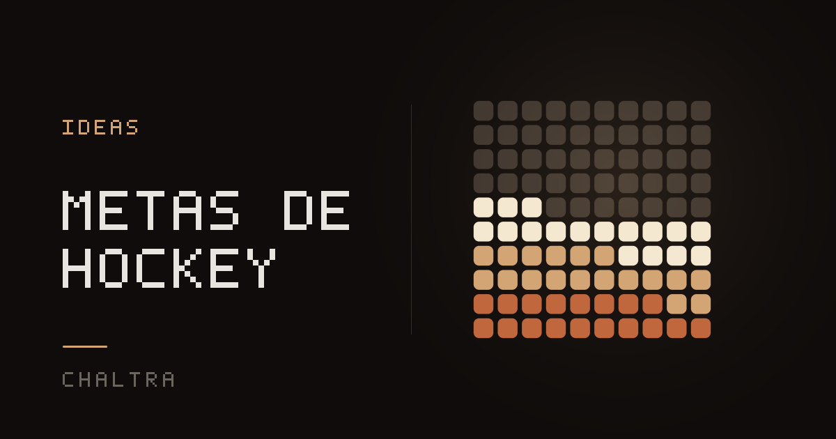 Cuadrícula que se llena con las sesiones de tiro y los discos anotados fuera de temporada
