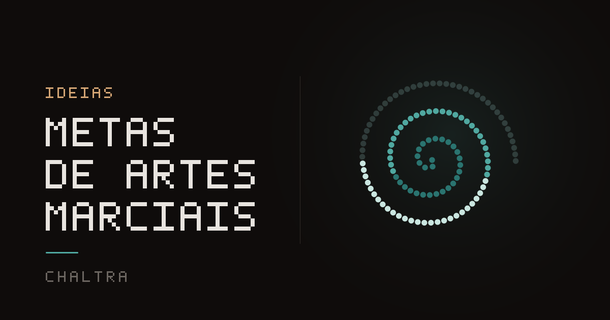 Espiral de pontos enchendo com as aulas de artes marciais rumo à próxima faixa