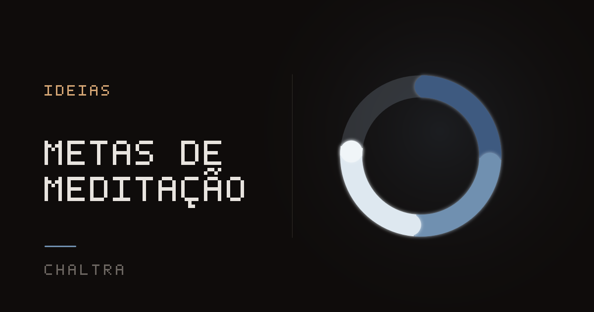 Anel se fechando devagar a cada dia de meditação marcado