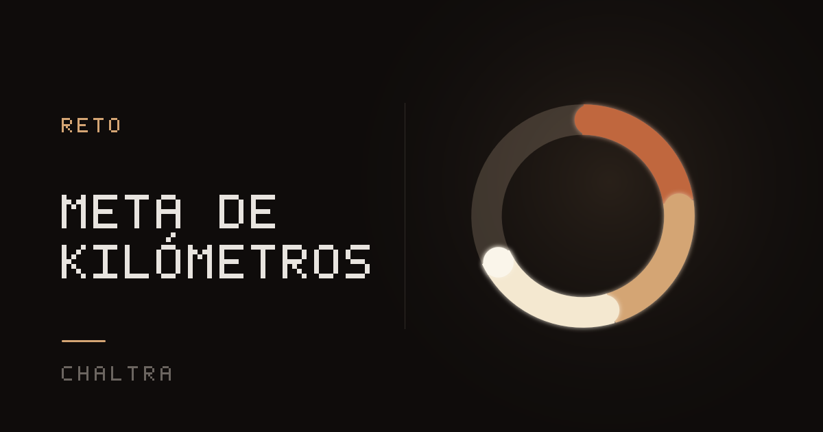Kilómetros corridos que llenan un anillo hacia una meta anual de distancia