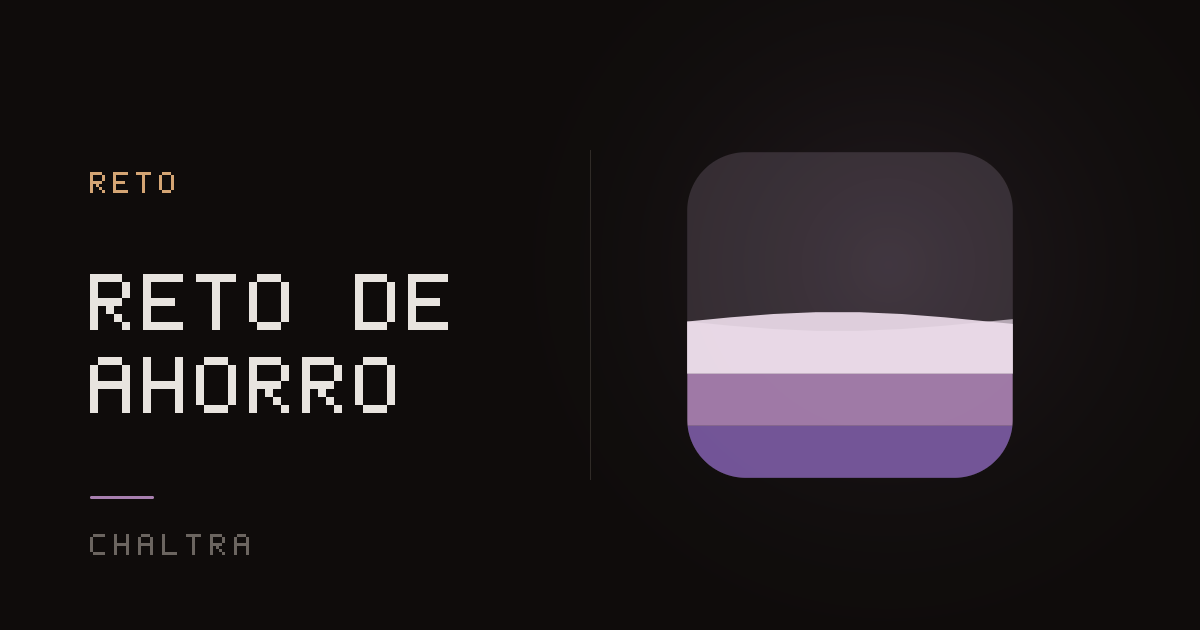 Nivel de líquido que sube hacia la cifra final de un reto de ahorro