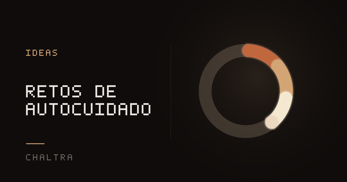Anillo de progreso que se cierra poco a poco con un reto de autocuidado