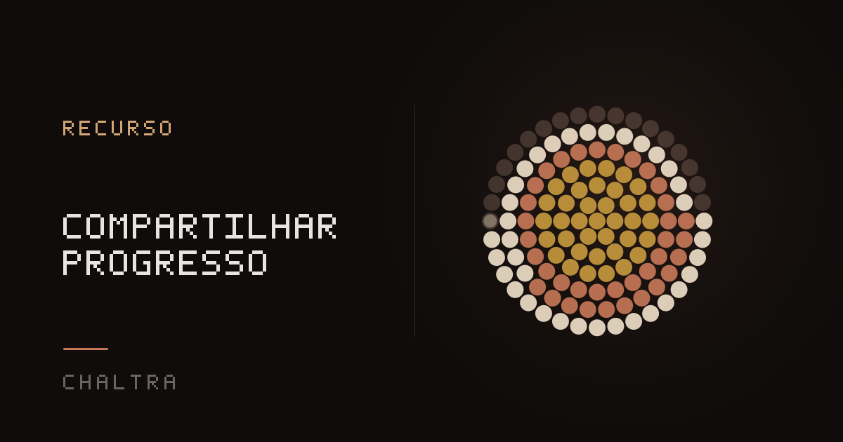 Imagem do progresso exportada, pronta para postar nas redes sociais
