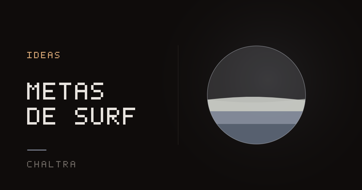 Esfera que se llena como una ola con cada sesión de surf anotada
