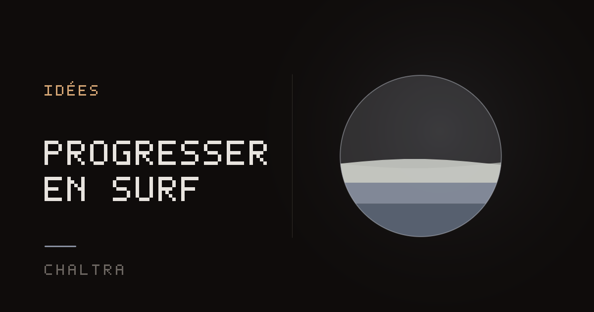 Sphère qui se remplit comme une vague à chaque session de surf notée