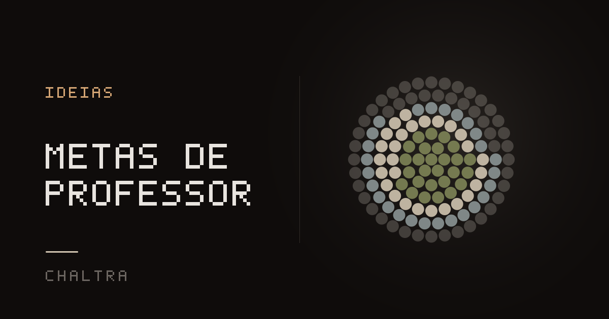 Grade de pontos que se enche como o mapa de sala de uma turma conforme as metas do ano letivo são anotadas