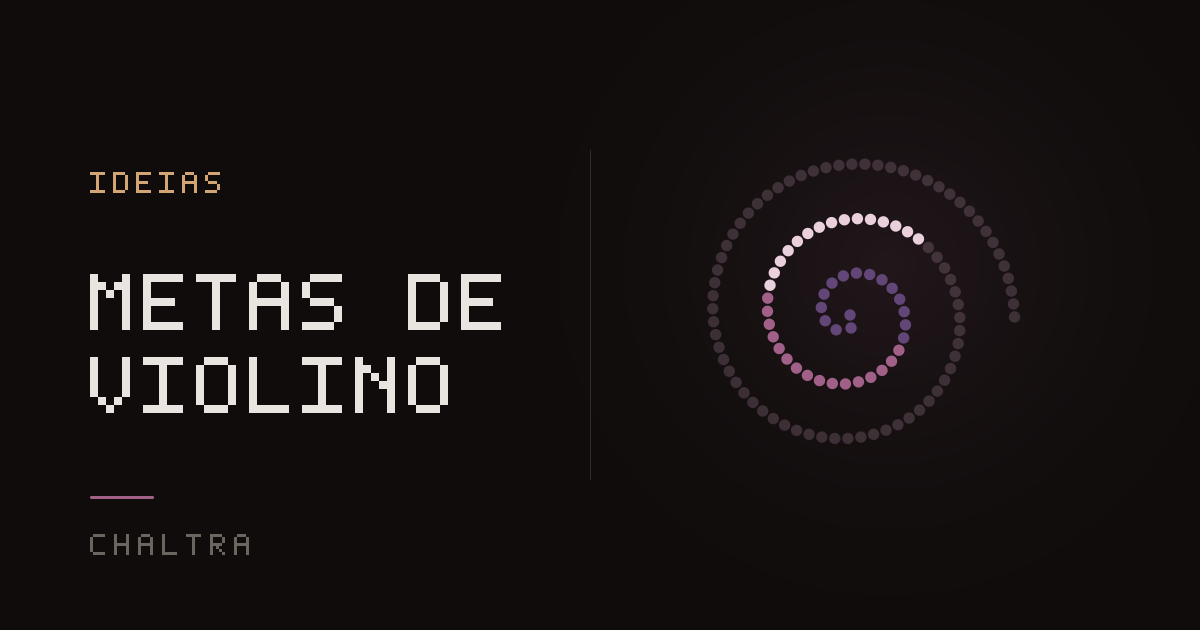 Espiral de pontos se enrolando como a voluta de um violino a cada dia de prática marcado
