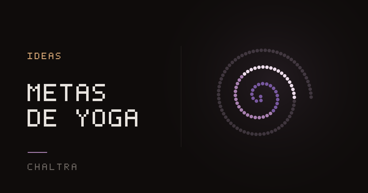Espiral de puntos que se abre con cada día de práctica de yoga marcado