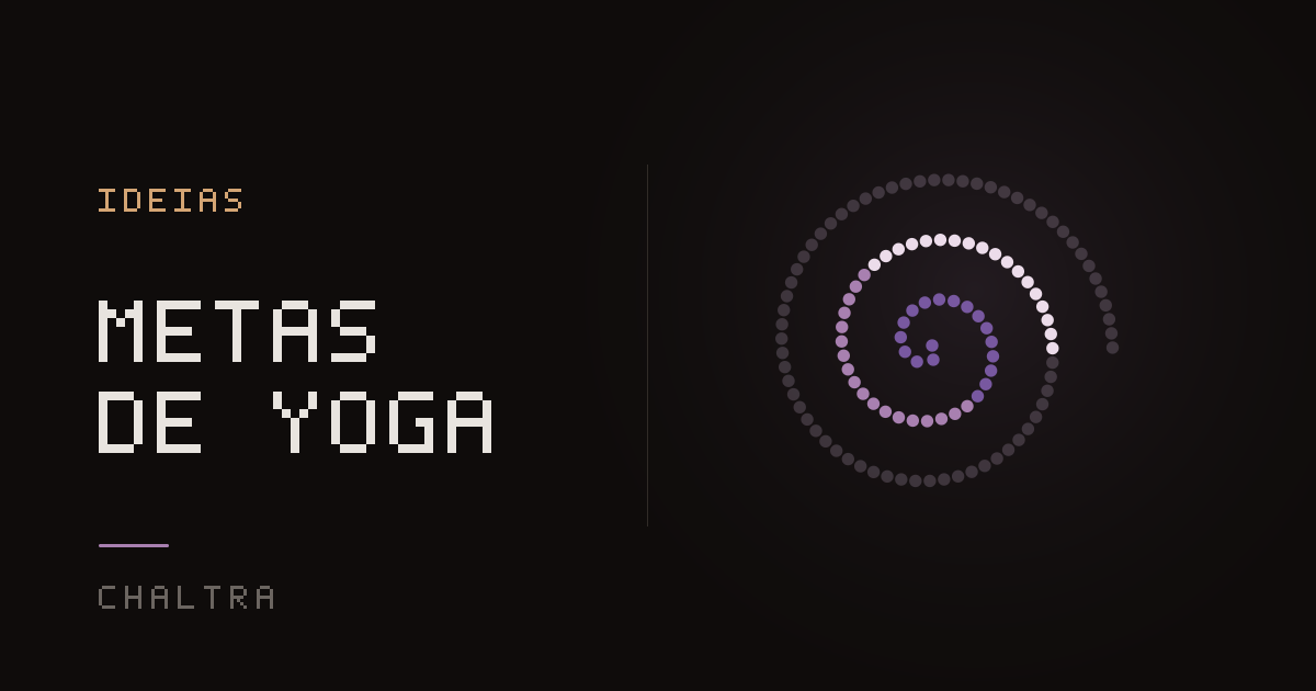 Espiral de pontos se abrindo a cada dia de prática de yoga marcado